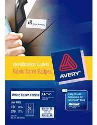 AVERY FABRIC NAME LABELS.